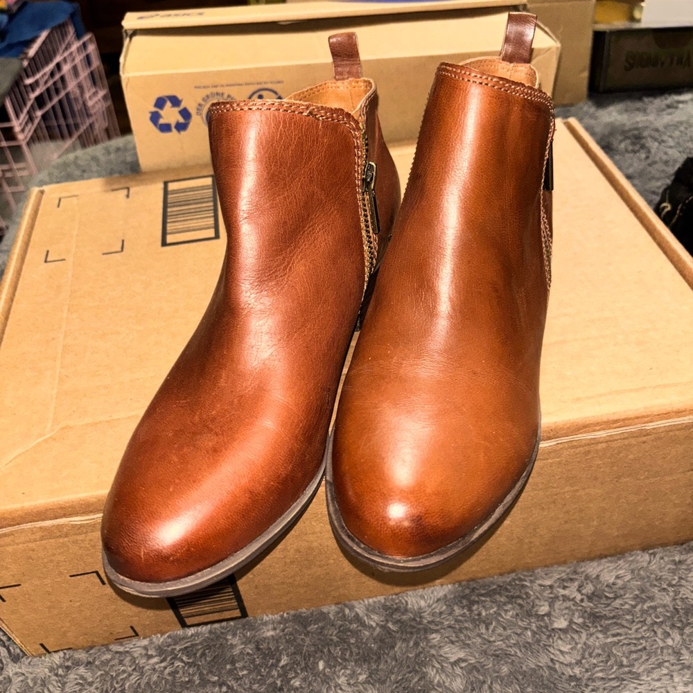 Leather Booties by Lucky Brand, New, Size-7